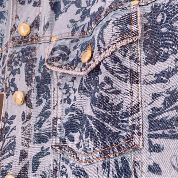 ⭕️ VERSACE JEANS Denim Vest Oversize Blue Jacket - Picture 10 of 14